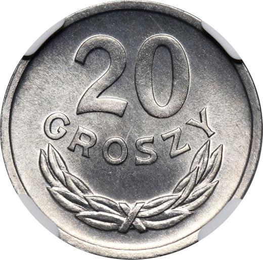 Reverso 20 groszy 1976 MW - valor de la moneda  - Polonia, República Popular