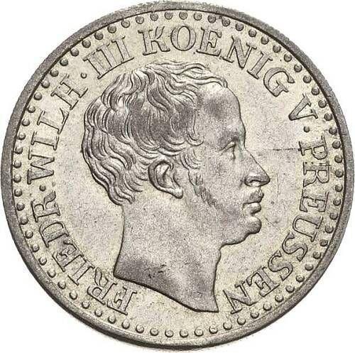 Аверс монеты - 1 серебряный грош 1837 года D - цена серебряной монеты - Пруссия, Фридрих Вильгельм III