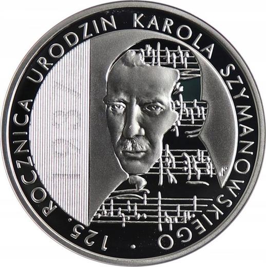 Реверс монеты - 10 злотых 2007 года MW UW "125 лет со дня рождения Кароля Шимановского" - цена серебряной монеты - Польша, III Республика после деноминации