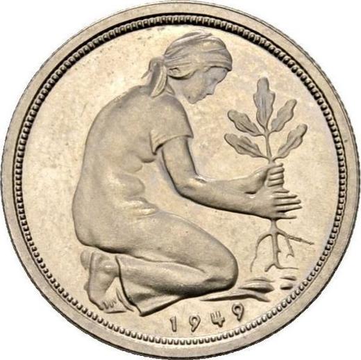 Reverse 50 Pfennig 1949 J "Bank deutscher Länder" - Germany, FRG