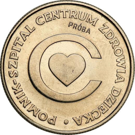 Reverso Pruebas 20 eslotis 1979 MW "Centro de Salud de la Madre" Níquel - valor de la moneda  - Polonia, República Popular