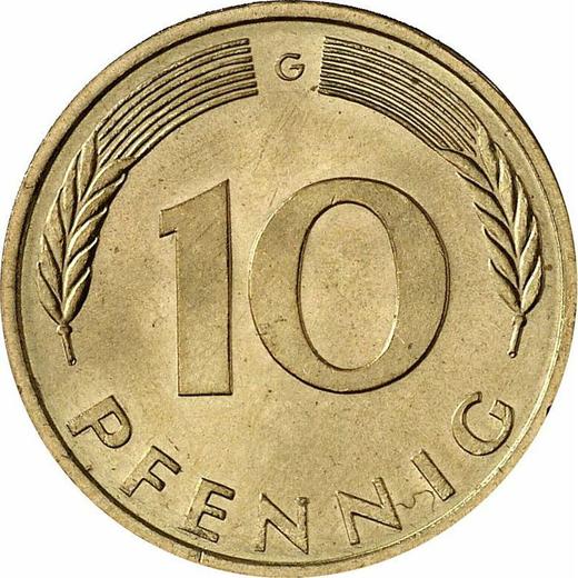 Anverso 10 Pfennige 1984 G - valor de la moneda  - Alemania, RFA