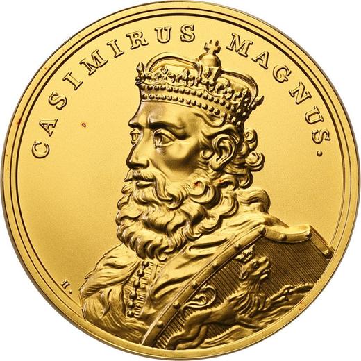 Reverso 500 eslotis 2014 MW "Casimiro III el Grande" - valor de la moneda de oro - Polonia, República moderna