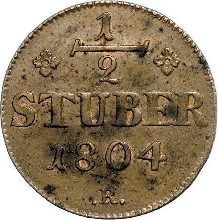 Reverso 1/2 stüber 1804 R - valor de la moneda  - Berg, Maximiliano I