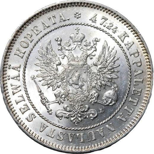 Obverse 2 Mark 1905 L - Silver Coin Value - Finland, Grand Duchy