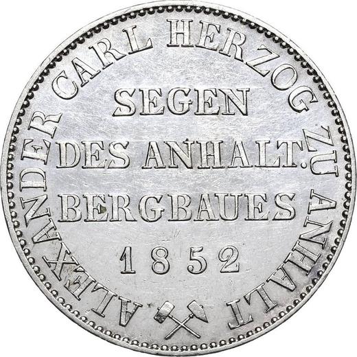 Revers Taler 1852 A - Silbermünze Wert - Anhalt-Bernburg, Alexander Carl