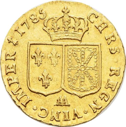 Reverse Louis d'Or 1785 AA "Type 1785-1792" Metz - Gold Coin Value - France, Louis XVI