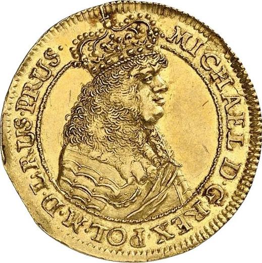 Anverso Ducado 1670 DL "Gdańsk" - valor de la moneda de oro - Polonia, Miguel Korybut