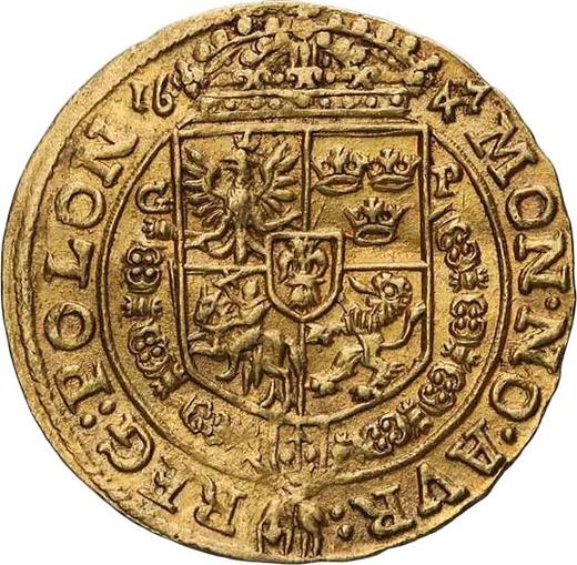 Rewers monety - Dukat 1647 GP - cena złotej monety - Polska, Władysław IV