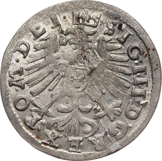 Аверс монеты - 1 грош 1608 года "Литва" - цена серебряной монеты - Польша, Сигизмунд III Ваза