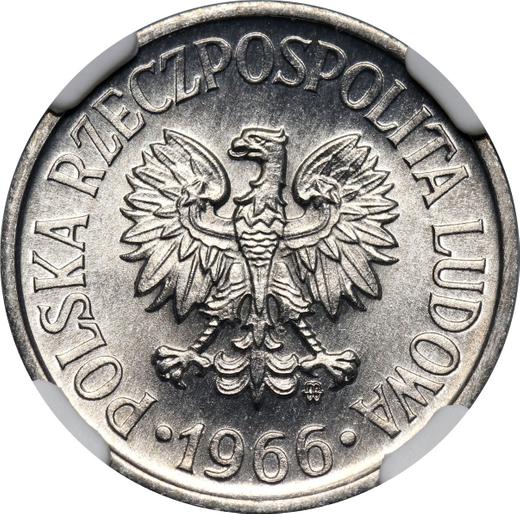 Anverso 20 groszy 1966 MW - valor de la moneda  - Polonia, República Popular