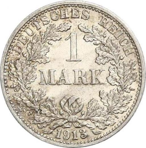 Аверс монеты - 1 марка 1913 года F "Тип 1891-1916" - цена серебряной монеты - Германия, Германская Империя