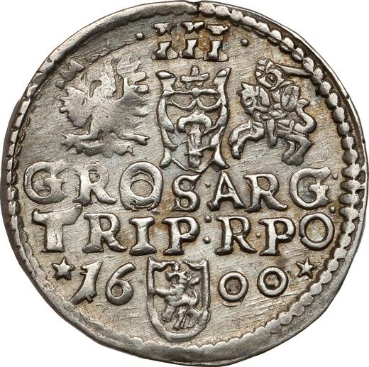 Реверс монеты - Трояк (3 гроша) 1600 года "Познаньский монетный двор" - цена серебряной монеты - Польша, Сигизмунд III Ваза