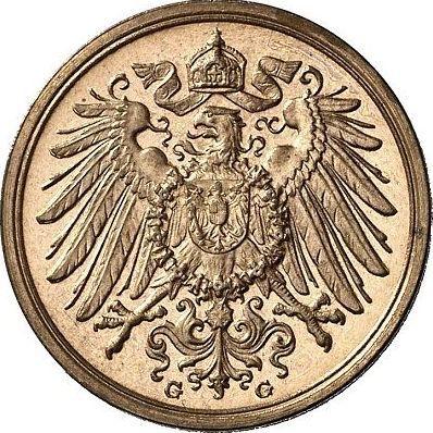 Реверс монеты - 2 пфеннига 1908 года G "Тип 1904-1916" - цена  монеты - Германия, Германская Империя