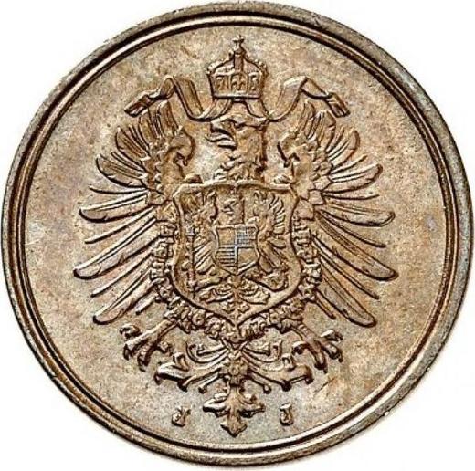 Reverso 1 Pfennig 1889 J "Tipo 1873-1889" - valor de la moneda  - Alemania, Imperio alemán