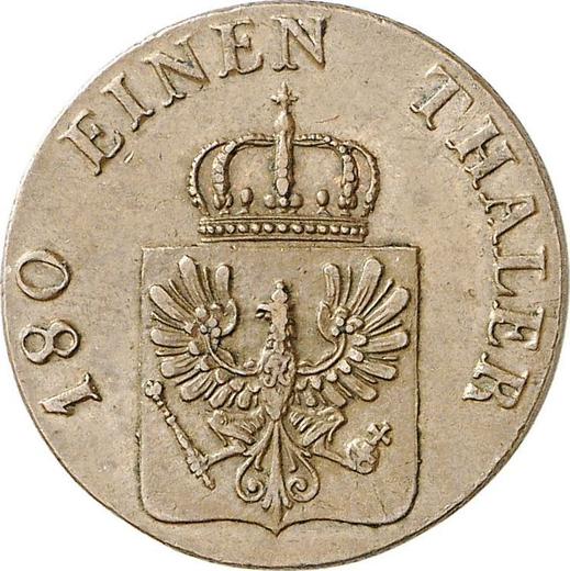 Аверс монеты - 2 пфеннига 1844 года D - цена  монеты - Пруссия, Фридрих Вильгельм IV