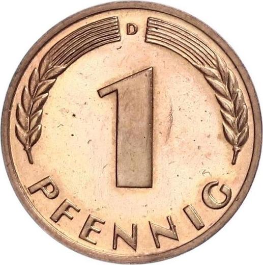 Аверс монеты - 1 пфенниг 1948 года D "Bank deutscher Länder" - цена  монеты - Германия, ФРГ