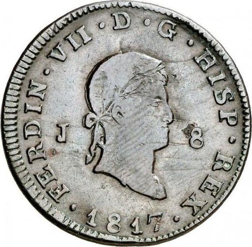 Anverso 8 maravedíes 1817 J "Tipo 1817-1821" - valor de la moneda  - España, Fernando VII