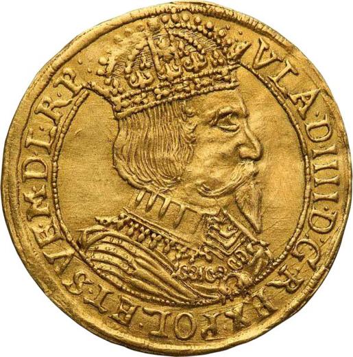 Аверс монеты - Дукат 1635 года II "Торунь" - цена золотой монеты - Польша, Владислав IV