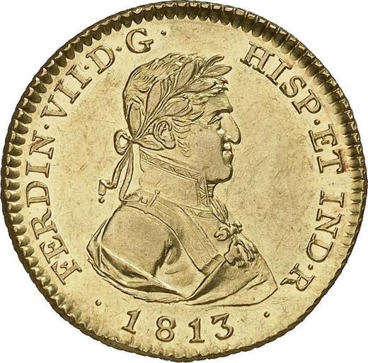 Аверс монеты - 2 эскудо 1813 года M IG "Тип 1813-1814" - цена золотой монеты - Испания, Фердинанд VII