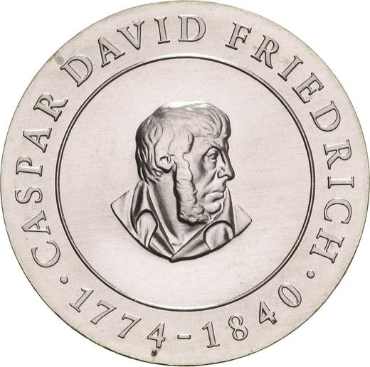 Аверс монеты - 10 марок 1974 года "Каспар Фридрих" - цена серебряной монеты - Германия, ГДР