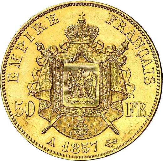 Reverse 50 Francs 1857 A "Type 1855-1860" Paris - France, Napoleon III