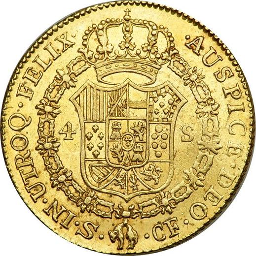 Реверс монеты - 4 эскудо 1774 года S CF - цена золотой монеты - Испания, Карл III