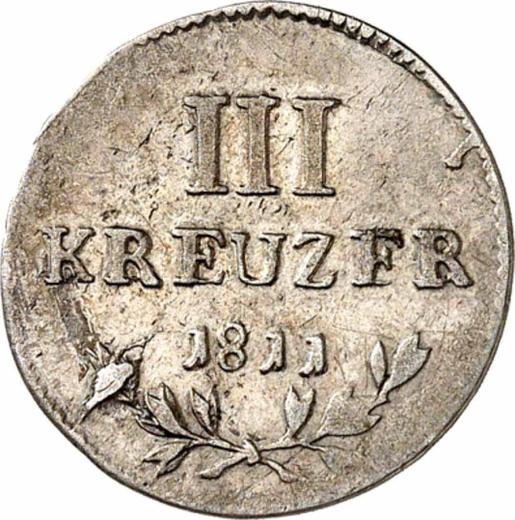 Reverse 3 Kreuzer 1808 - Silver Coin Value - Baden, Charles Frederick