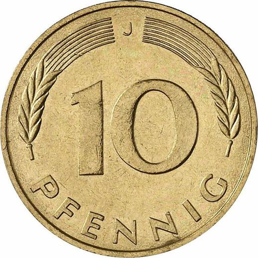 Аверс монеты - 10 пфеннигов 1979 года J - цена  монеты - Германия, ФРГ