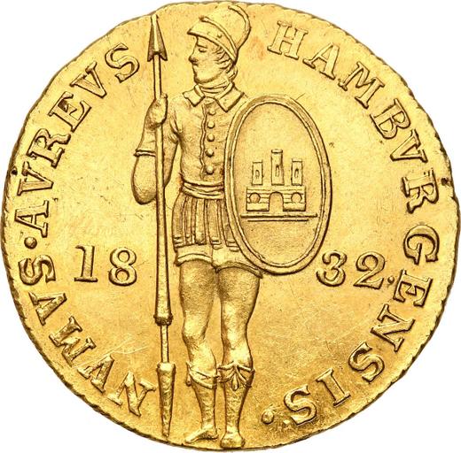 Аверс монеты - Дукат 1832 года - цена  монеты - Гамбург, Вольный город