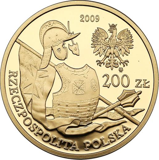 Anverso 200 eslotis 2009 MW AN "Húsar alado" - valor de la moneda de oro - Polonia, República moderna