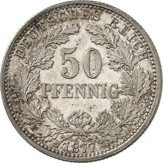 Аверс монеты - 50 пфеннигов 1877 года H "Тип 1877-1878" - цена серебряной монеты - Германия, Германская Империя