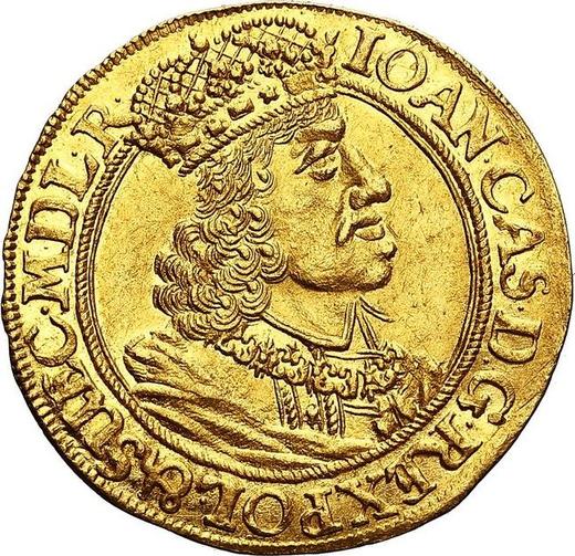 Аверс монеты - Дукат 1656 года GR "Гданьск" - цена золотой монеты - Польша, Ян II Казимир