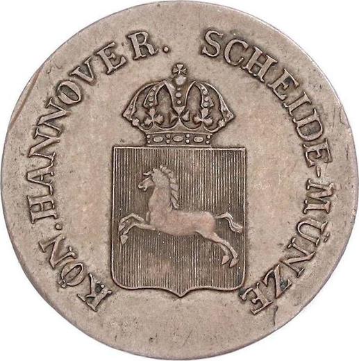 Аверс монеты - 2 пфеннига 1836 года A - цена  монеты - Ганновер, Вильгельм IV