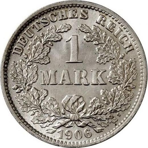 Аверс монеты - 1 марка 1906 года J "Тип 1891-1916" - цена серебряной монеты - Германия, Германская Империя