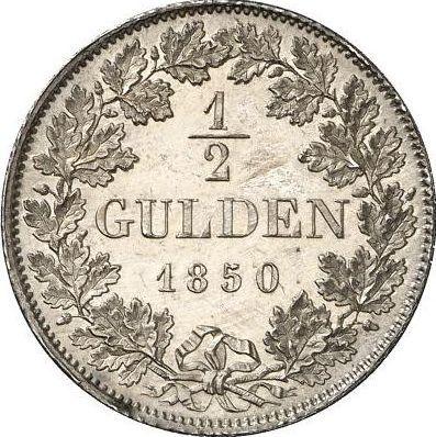 Reverso Medio florín 1850 - valor de la moneda de plata - Baviera, Maximilian II
