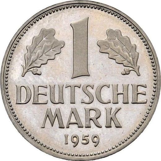 Obverse 1 Mark 1959 G -  Coin Value - Germany, FRG
