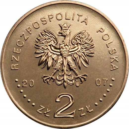 Аверс монеты - 2 злотых 2007 года MW RK "750 лет Кракову" - цена  монеты - Польша, III Республика после деноминации