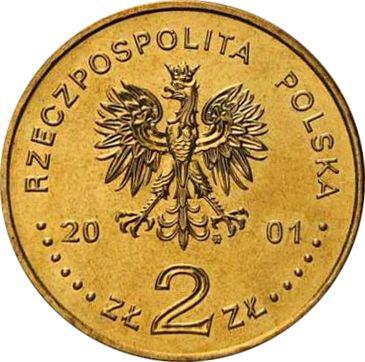 Аверс монеты - 2 злотых 2001 года MW "Янтарный путь" - цена  монеты - Польша, III Республика после деноминации
