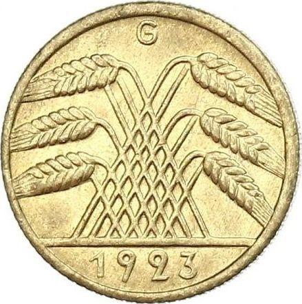 Реверс монеты - 10 рентенпфеннигов 1923 года G - цена  монеты - Германия, Bеймарская республика