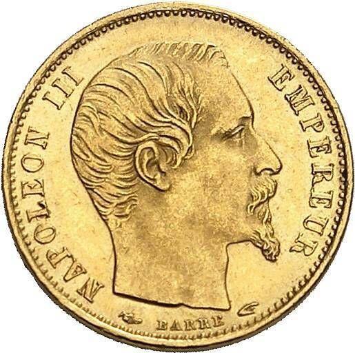 Obverse 5 Francs 1854 A "Small diameter" Paris Plain edge - France, Napoleon III