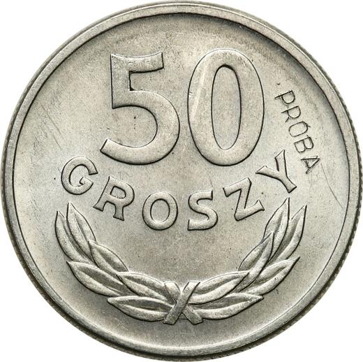 Реверс монеты - Пробные 50 грошей 1949 года Алюминий - цена  монеты - Польша, Народная Республика