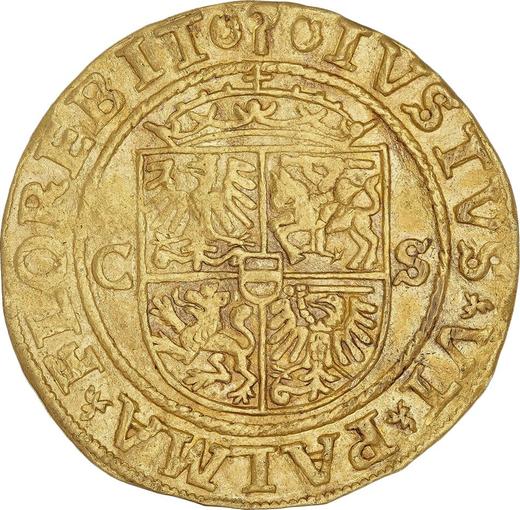 Реверс монеты - Дукат 1533 года CS - цена золотой монеты - Польша, Сигизмунд I Старый