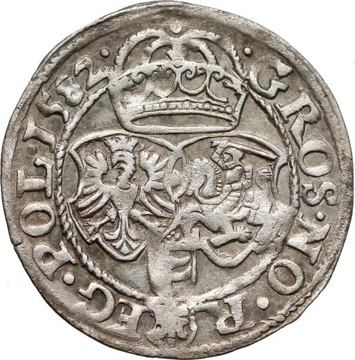Reverso 1 grosz 1582 - valor de la moneda de plata - Polonia, Esteban I Báthory