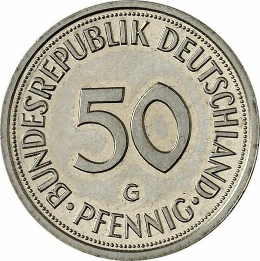 Obverse 50 Pfennig 1987 G -  Coin Value - Germany, FRG