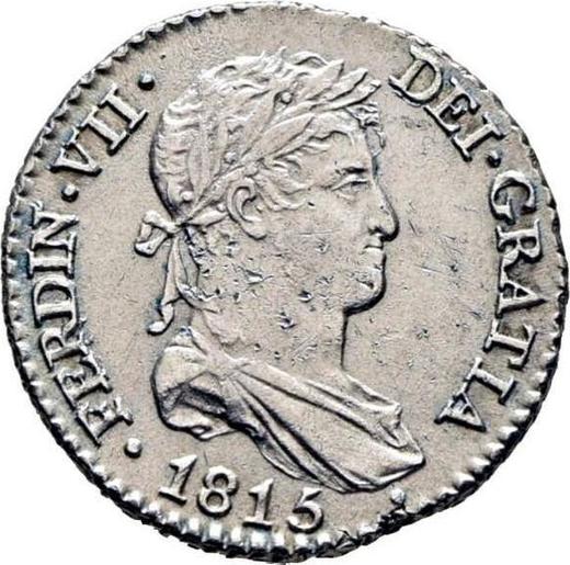 Аверс монеты - 1 реал 1815 года M GJ - цена серебряной монеты - Испания, Фердинанд VII