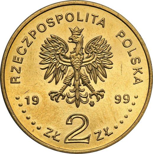 Аверс монеты - 2 злотых 1999 года MW "100 лет со дня смерти Эрнеста Малиновского" - цена  монеты - Польша, III Республика после деноминации