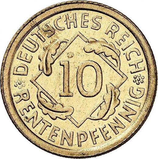 Obverse 10 Rentenpfennig 1924 D -  Coin Value - Germany, Weimar Republic