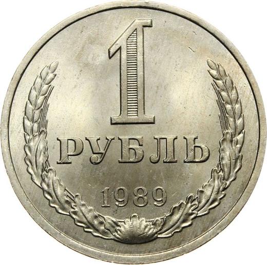 Reverso 1 rublo 1989 - valor de la moneda  - Rusia, URSS y RSFS