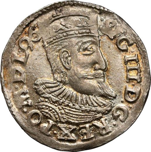 Awers monety - Trojak 1596 IF HR ID "Mennica poznańska" - cena srebrnej monety - Polska, Zygmunt III